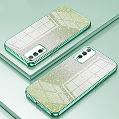 Silikon Schutzhülle Ultra Dünn Flexible Tasche Durchsichtig Transparent SY2 für Huawei Honor Play4T Pro Grün