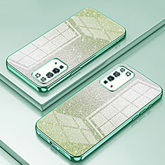 Silikon Schutzhülle Ultra Dünn Flexible Tasche Durchsichtig Transparent SY2 für Huawei Honor X10 5G Grün