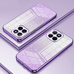 Silikon Schutzhülle Ultra Dünn Flexible Tasche Durchsichtig Transparent SY2 für Huawei Honor X6a Violett