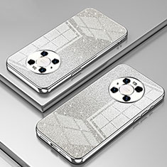 Silikon Schutzhülle Ultra Dünn Flexible Tasche Durchsichtig Transparent SY2 für Huawei Mate 40 Pro Silber