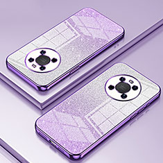 Silikon Schutzhülle Ultra Dünn Flexible Tasche Durchsichtig Transparent SY2 für Huawei Mate 40 Violett
