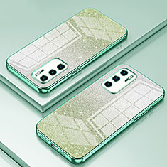Silikon Schutzhülle Ultra Dünn Flexible Tasche Durchsichtig Transparent SY2 für Huawei P40 Grün