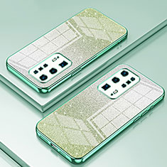 Silikon Schutzhülle Ultra Dünn Flexible Tasche Durchsichtig Transparent SY2 für Huawei P40 Pro+ Plus Grün