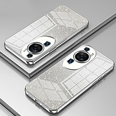 Silikon Schutzhülle Ultra Dünn Flexible Tasche Durchsichtig Transparent SY2 für Huawei P60 Art Silber