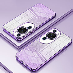 Silikon Schutzhülle Ultra Dünn Flexible Tasche Durchsichtig Transparent SY2 für Huawei P60 Art Violett