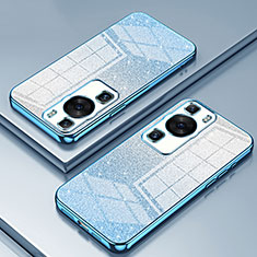 Silikon Schutzhülle Ultra Dünn Flexible Tasche Durchsichtig Transparent SY2 für Huawei P60 Blau