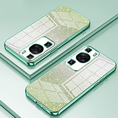 Silikon Schutzhülle Ultra Dünn Flexible Tasche Durchsichtig Transparent SY2 für Huawei P60 Pro Grün
