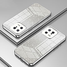 Silikon Schutzhülle Ultra Dünn Flexible Tasche Durchsichtig Transparent SY2 für Xiaomi Mi 13 5G Silber