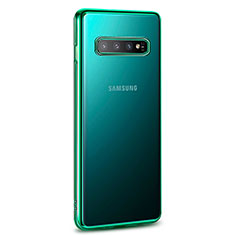 Silikon Schutzhülle Ultra Dünn Flexible Tasche Durchsichtig Transparent U03 für Samsung Galaxy S10 Grün