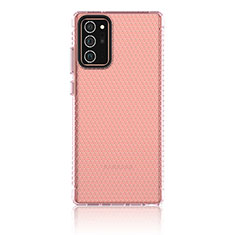 Silikon Schutzhülle Ultra Dünn Flexible Tasche Durchsichtig Transparent YF1 für Samsung Galaxy Note 20 5G Rosa