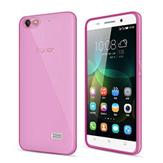 Silikon Schutzhülle Ultra Dünn Handyhülle Hülle Durchsichtig Transparent für Huawei Honor 4C Rosa