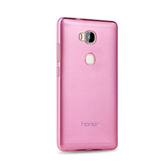 Silikon Schutzhülle Ultra Dünn Handyhülle Hülle Durchsichtig Transparent für Huawei Honor 5X Rosa