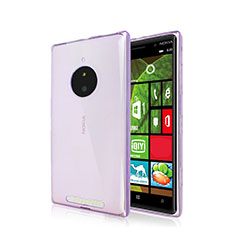 Silikon Schutzhülle Ultra Dünn Handyhülle Hülle Durchsichtig Transparent für Nokia Lumia 830 Violett