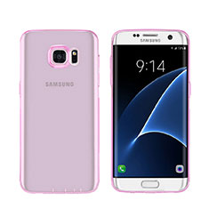 Silikon Schutzhülle Ultra Dünn Handyhülle Hülle Durchsichtig Transparent für Samsung Galaxy S7 Edge G935F Rosa