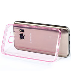 Silikon Schutzhülle Ultra Dünn Handyhülle Hülle Durchsichtig Transparent für Samsung Galaxy S7 G930F G930FD Rosa