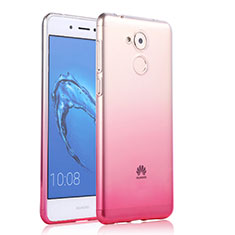Silikon Schutzhülle Ultra Dünn Hülle Durchsichtig Farbverlauf für Huawei Enjoy 6S Rosa