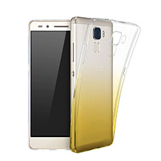 Silikon Schutzhülle Ultra Dünn Hülle Durchsichtig Farbverlauf für Huawei Honor 5C Gelb