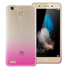 Silikon Schutzhülle Ultra Dünn Hülle Durchsichtig Farbverlauf für Huawei P8 Lite Smart Pink