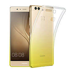 Silikon Schutzhülle Ultra Dünn Hülle Durchsichtig Farbverlauf für Huawei P9 Gelb