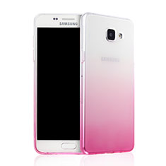 Silikon Schutzhülle Ultra Dünn Hülle Durchsichtig Farbverlauf für Samsung Galaxy A5 (2016) SM-A510F Rosa