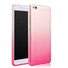Silikon Schutzhülle Ultra Dünn Hülle Durchsichtig Farbverlauf für Xiaomi Mi 5C Rosa
