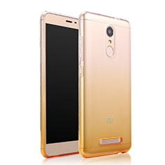 Silikon Schutzhülle Ultra Dünn Hülle Durchsichtig Farbverlauf für Xiaomi Redmi Note 3 Pro Gelb