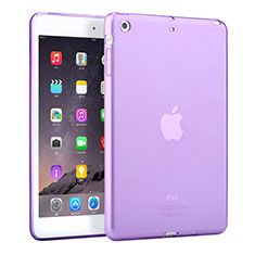 Silikon Schutzhülle Ultra Dünn Hülle Durchsichtig Transparent für Apple iPad Mini 3 Violett