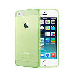 Silikon Schutzhülle Ultra Dünn Hülle Durchsichtig Transparent für Apple iPhone 5S Grün