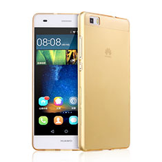 Silikon Schutzhülle Ultra Dünn Hülle Durchsichtig Transparent für Huawei P8 Lite Gold