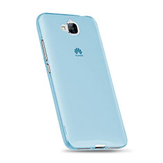 Silikon Schutzhülle Ultra Dünn Hülle Durchsichtig Transparent für Huawei Y6 Pro Blau