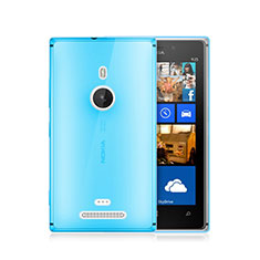 Silikon Schutzhülle Ultra Dünn Hülle Durchsichtig Transparent für Nokia Lumia 925 Blau