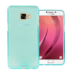Silikon Schutzhülle Ultra Dünn Hülle Durchsichtig Transparent für Samsung Galaxy C5 SM-C5000 Blau