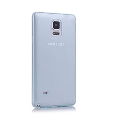 Silikon Schutzhülle Ultra Dünn Hülle Durchsichtig Transparent für Samsung Galaxy Note 4 Duos N9100 Dual SIM Blau