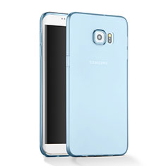 Silikon Schutzhülle Ultra Dünn Hülle Durchsichtig Transparent für Samsung Galaxy S6 Edge SM-G925 Blau