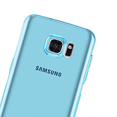 Silikon Schutzhülle Ultra Dünn Hülle Durchsichtig Transparent für Samsung Galaxy S7 Edge G935F Blau