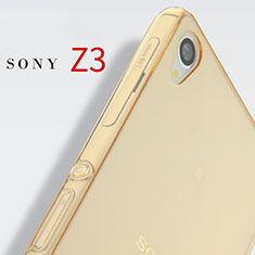 Silikon Schutzhülle Ultra Dünn Hülle Durchsichtig Transparent für Sony Xperia Z3 Gold