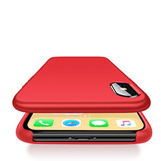 Silikon Schutzhülle Ultra Dünn Tasche 360 Grad für Apple iPhone Xs Rot