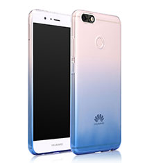 Silikon Schutzhülle Ultra Dünn Tasche Durchsichtig Farbverlauf für Huawei Enjoy 7 Blau