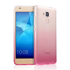 Silikon Schutzhülle Ultra Dünn Tasche Durchsichtig Farbverlauf für Huawei Honor 5C Rosa