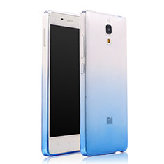 Silikon Schutzhülle Ultra Dünn Tasche Durchsichtig Farbverlauf für Xiaomi Mi 4 Blau