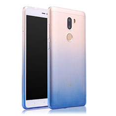 Silikon Schutzhülle Ultra Dünn Tasche Durchsichtig Farbverlauf für Xiaomi Mi 5S Plus Blau
