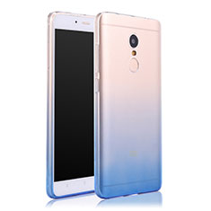 Silikon Schutzhülle Ultra Dünn Tasche Durchsichtig Farbverlauf für Xiaomi Redmi Note 4 Blau