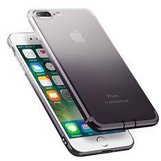 Silikon Schutzhülle Ultra Dünn Tasche Durchsichtig Farbverlauf G01 für Apple iPhone 8 Plus Grau