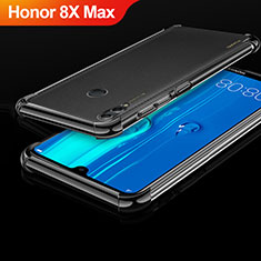 Silikon Schutzhülle Ultra Dünn Tasche Durchsichtig Transparent A04 für Huawei Honor 8X Max Schwarz