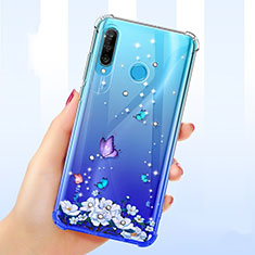 Silikon Schutzhülle Ultra Dünn Tasche Durchsichtig Transparent Blumen für Huawei P30 Lite New Edition Plusfarbig
