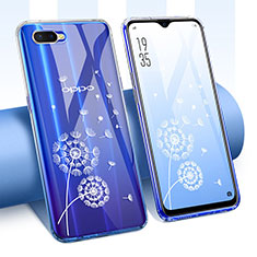 Silikon Schutzhülle Ultra Dünn Tasche Durchsichtig Transparent Blumen T01 für Oppo RX17 Neo Klar