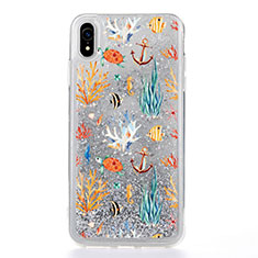 Silikon Schutzhülle Ultra Dünn Tasche Durchsichtig Transparent Blumen T17 für Apple iPhone XR Weiß