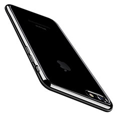 Silikon Schutzhülle Ultra Dünn Tasche Durchsichtig Transparent C01 für Apple iPhone SE (2020) Schwarz