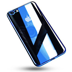 Silikon Schutzhülle Ultra Dünn Tasche Durchsichtig Transparent C02 für Apple iPhone 7 Blau