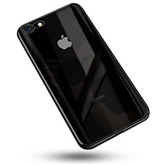 Silikon Schutzhülle Ultra Dünn Tasche Durchsichtig Transparent C02 für Apple iPhone 8 Schwarz